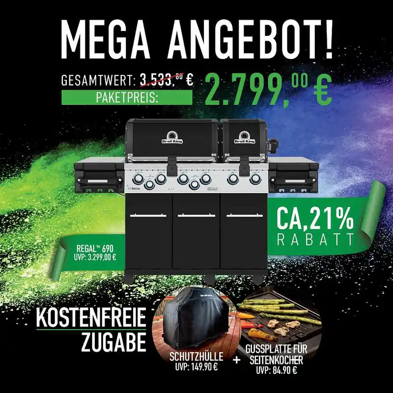 Begrenztes Angebot Broil King REGAL™ 690 XL BLACK inkl. Drehspieß Neues Modell
